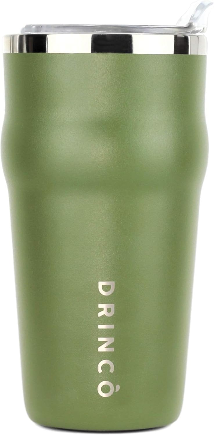 Drinco 20oz Stainless Steel Tumbler, Vacuum Insulated Tumbler Pint Glass Beer Mug with Built-in Bottle Opener, THOR (20oz Beer Tumbler, Forest)