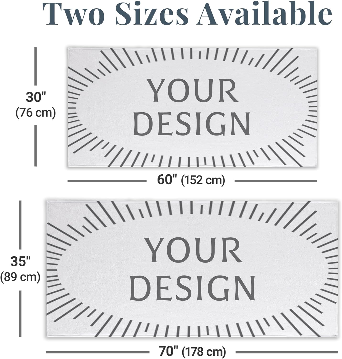 Let's Make Memories Personalized Beach Towel - for Couples - Newlyweds - Honeymoon - Destination Wedding - Custom Message - Standard Size - Just Married - Mrs.