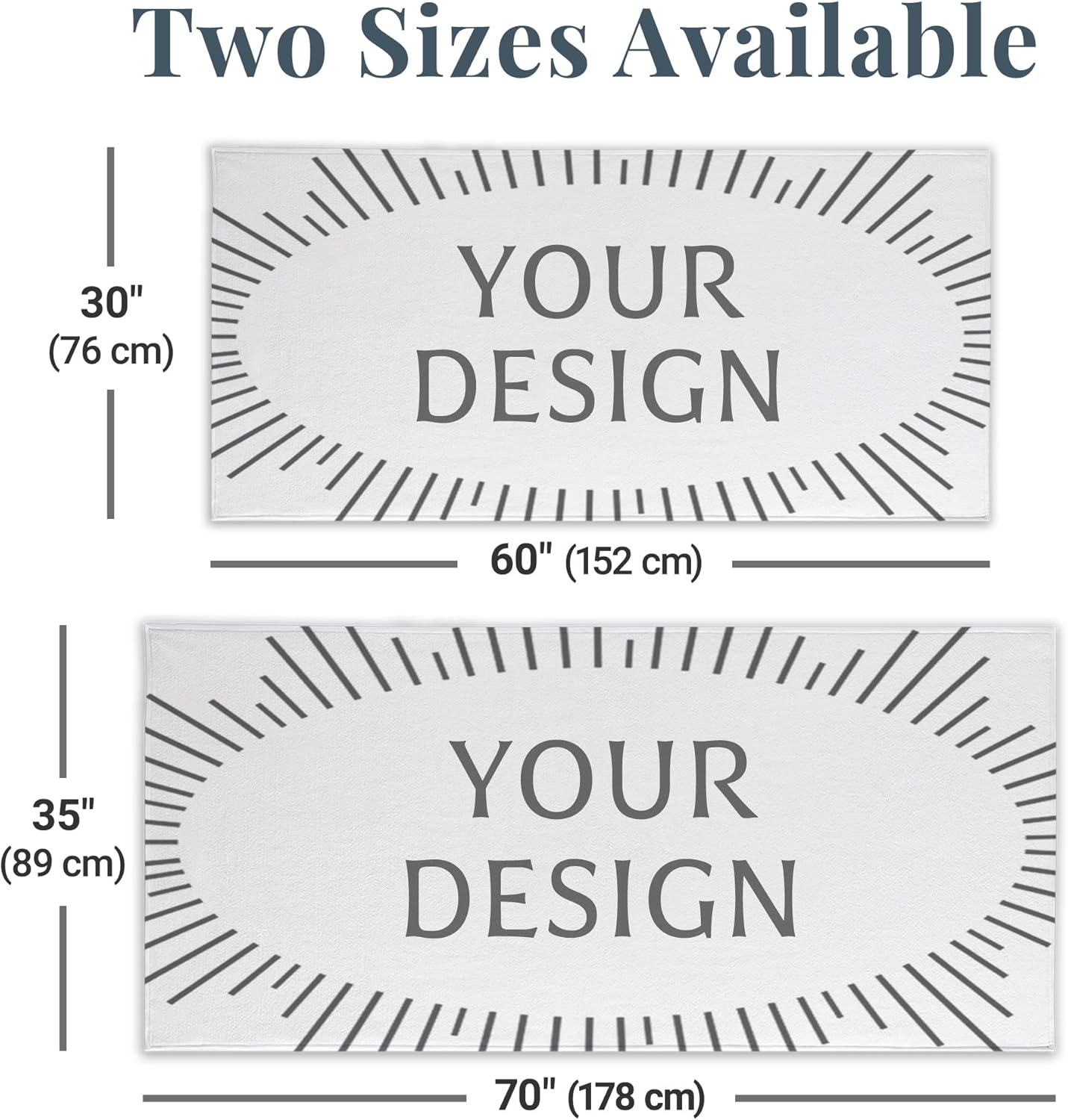 Let's Make Memories Personalized Beach Towel Set - for Couples - Newlyweds - Honeymoon - Destination Wedding - Custom Message - Oversized - Just Married - Set of 2, Mr. & Mrs.