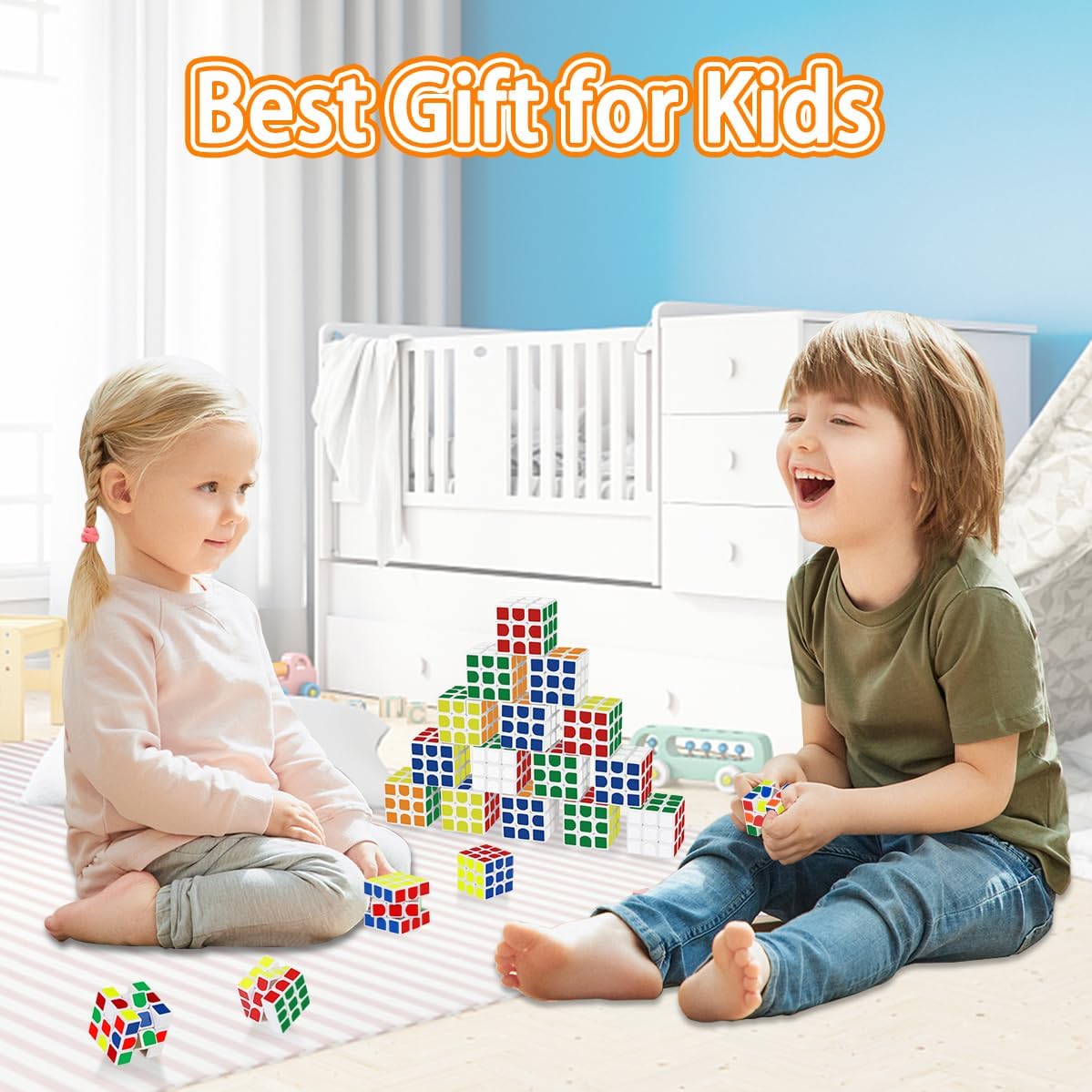 Mini Cube 20 Pack Magic Cube, Puzzle Party Favors for Kids Party Puzzle Game Toys Classroom Rewards & School Prize for Students, Stress Relief Toys Goody Bag Filler Birthday Easter Gift