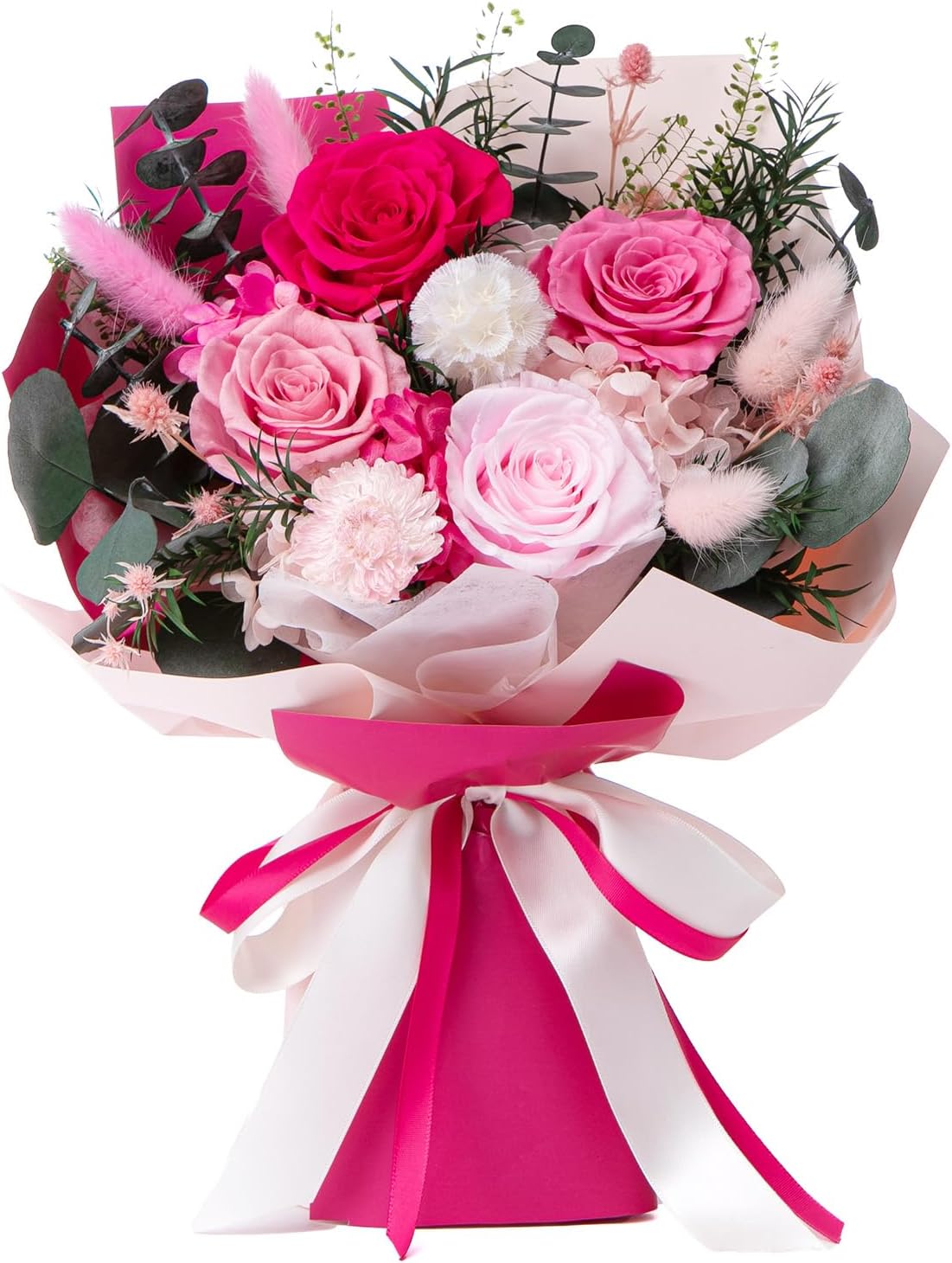 Flowers for Delivery Preserved Flower Fresh Bouquet Forever Flowers Birthday Gifts for Women Mom Anniversary Pink Real Rose Gifts for Grandma Sister Wife Her from Daughter Home Wedding Decor