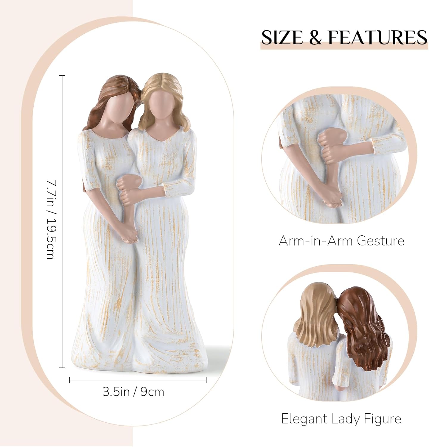 Sister Birthday Gifts from Sister: Sister Figurines Gift, Friendship Christmas Thanksgiving Gift for Sisters Best Friends Women