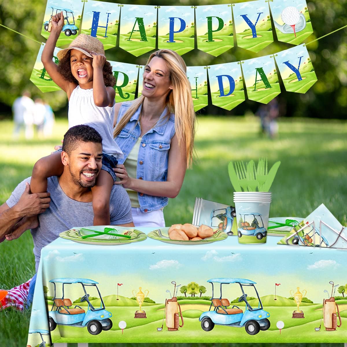 Golf Birthday Decorations - Golf Sports Party Supplies Include Golf Disposable Napkins, Dinner Plates for Golf Themed Birthdays, Sports Party Birthday Decorations