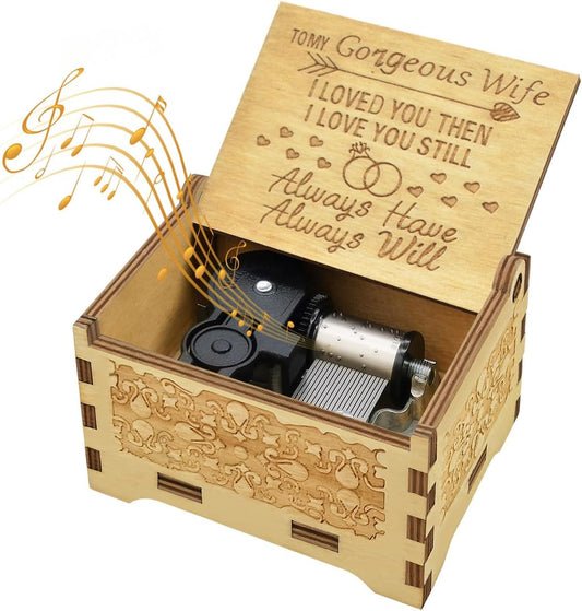 Wife Gifts from Husband, Wooden Music Box, Best Wife Gifts, Suitable for Birthday/Anniversary/Valentine's Day/Christmas