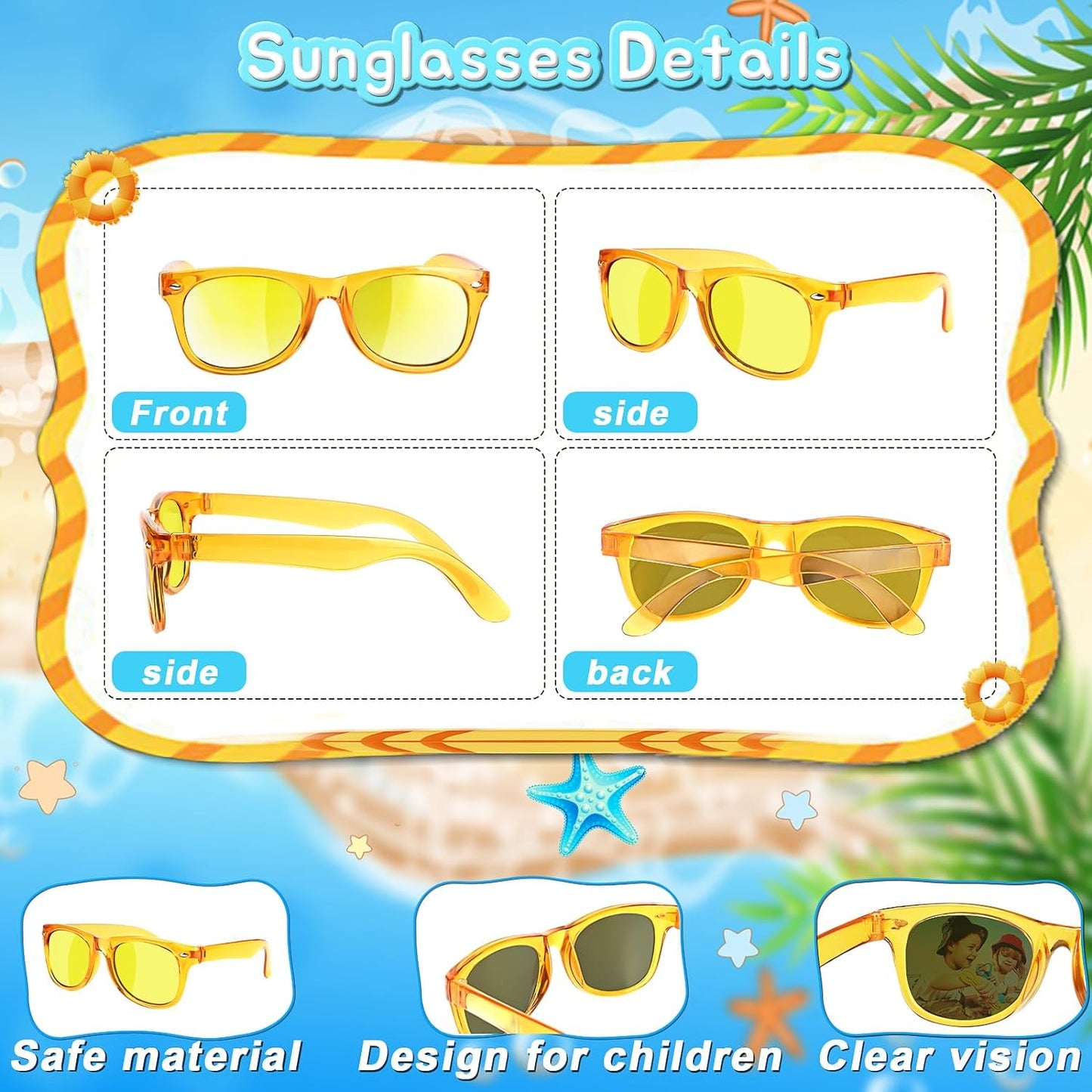 Kids Sunglasses Party Favors - Boys Girls Valentines Day Gifts, Neon Sunglasses with UV 400 Protection for Kids Classroom Favors Birthday Goodie Bags Stuffers - 16 Packs