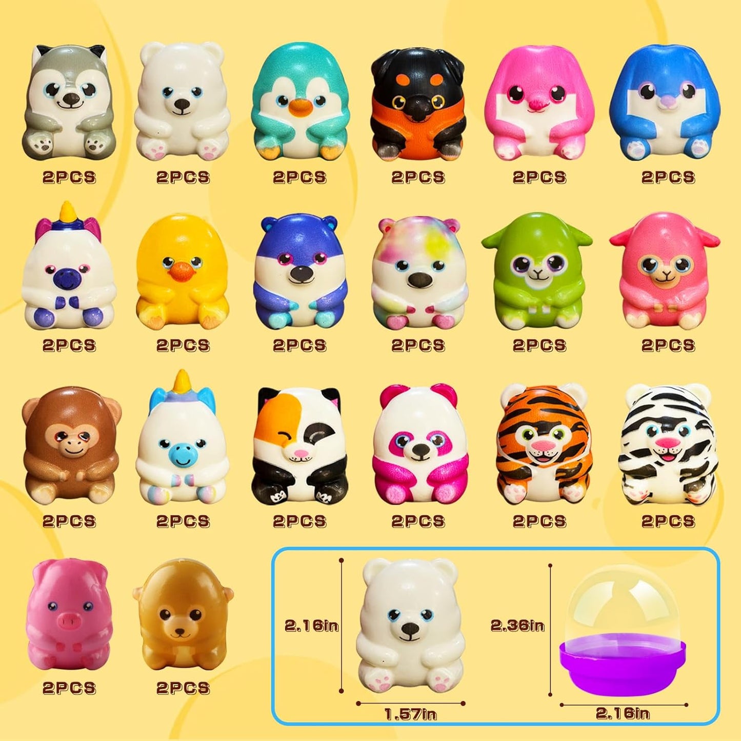 Party Favors for Kids 40 PACK Animal Squishy Toys, Slow Rising Squishies Toys, Goodie Bag Stuffers for Kids, Pinata Stuffers, Treasure Chest Prizes,Classroom Prizes