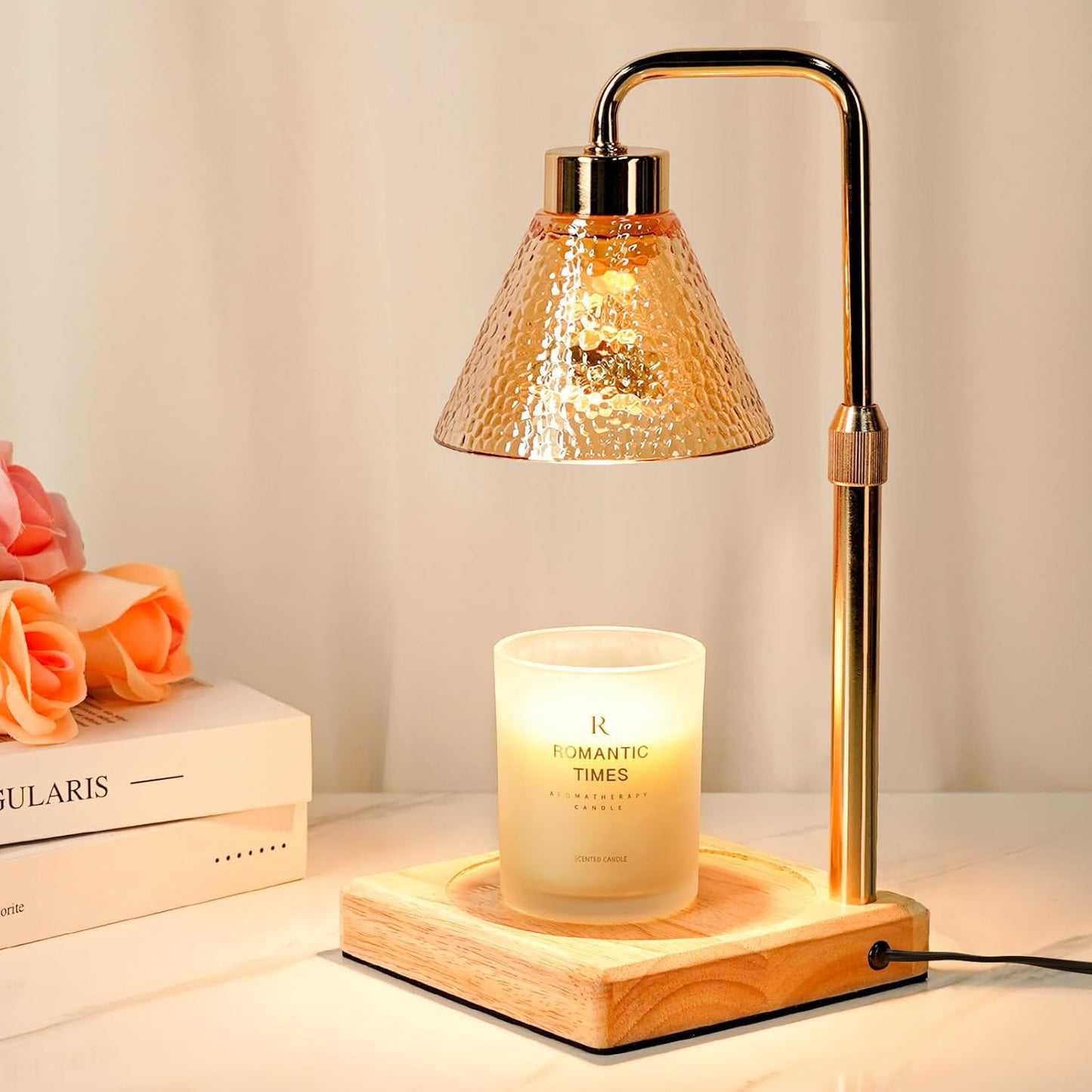 Modern Candle Warmer Lamp, Dimmable Candle Lamp Warmer with Timer, Birthday Gifts for Women Who Have Everything, Christmas Gifts for Mom, Adjustable Men's Candle Lamp, Cozy Living Room Bedroom Decor