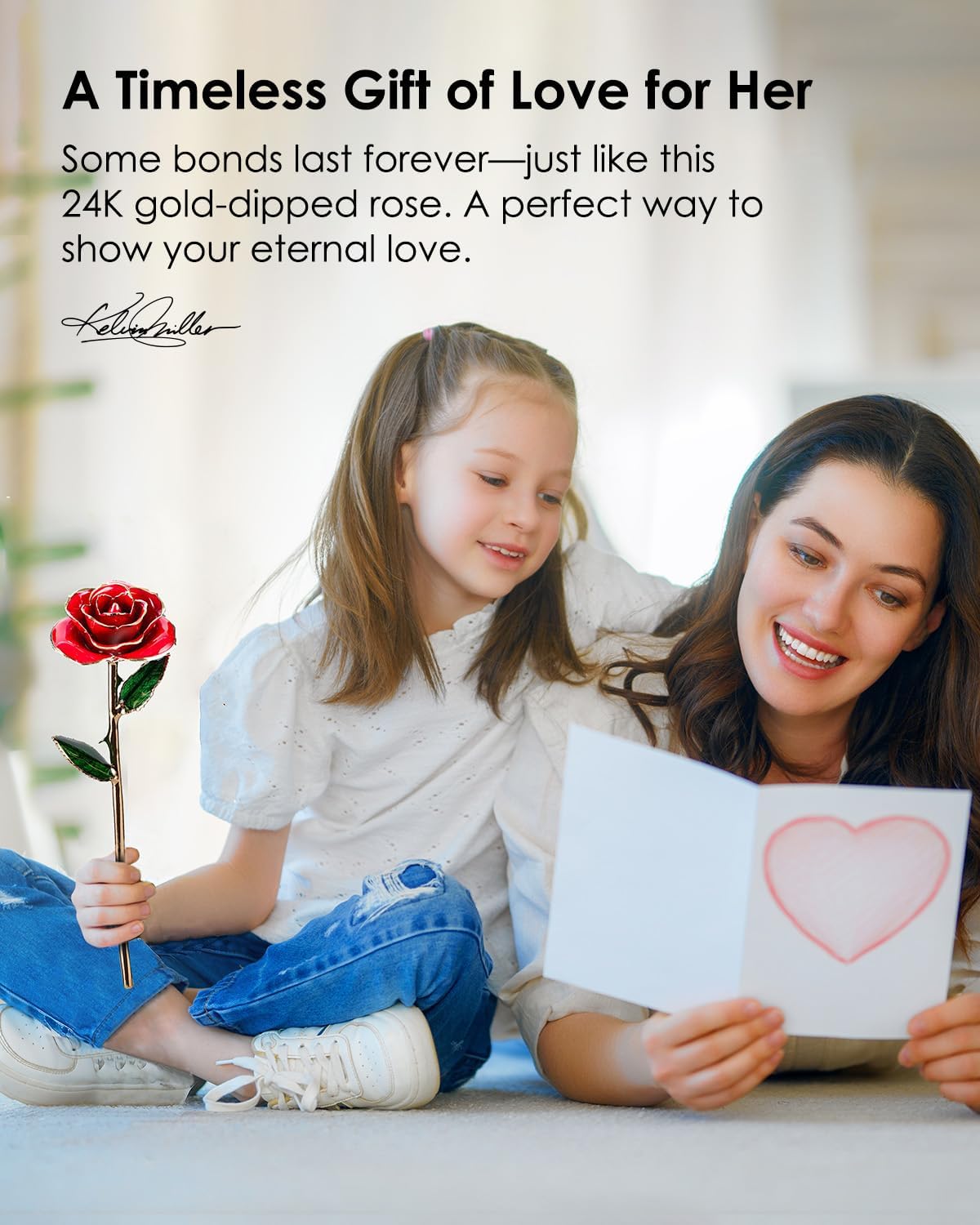 24K Gold Dipped Rose – Handpicked Real Rose Preserved in 24K Gold – Passionate, One-of-a-Kind Romantic Gift for Her – Ideal for Birthday, Anniversary, Mother’s Day, Valentine’s Day (Red)