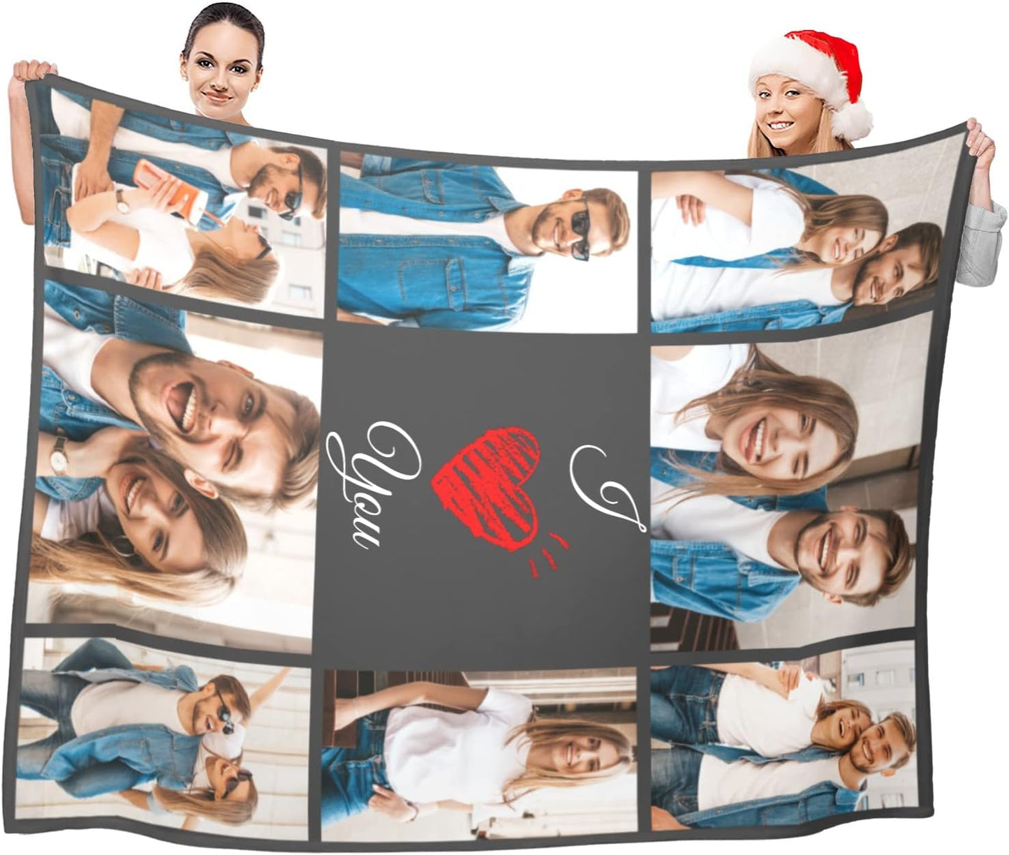 I Love You Gifts for Couple, Personalized Girlfriend, Custom Blanket with Photos, Blankets Pictures, Photo Using My Own Personalised Christmas
