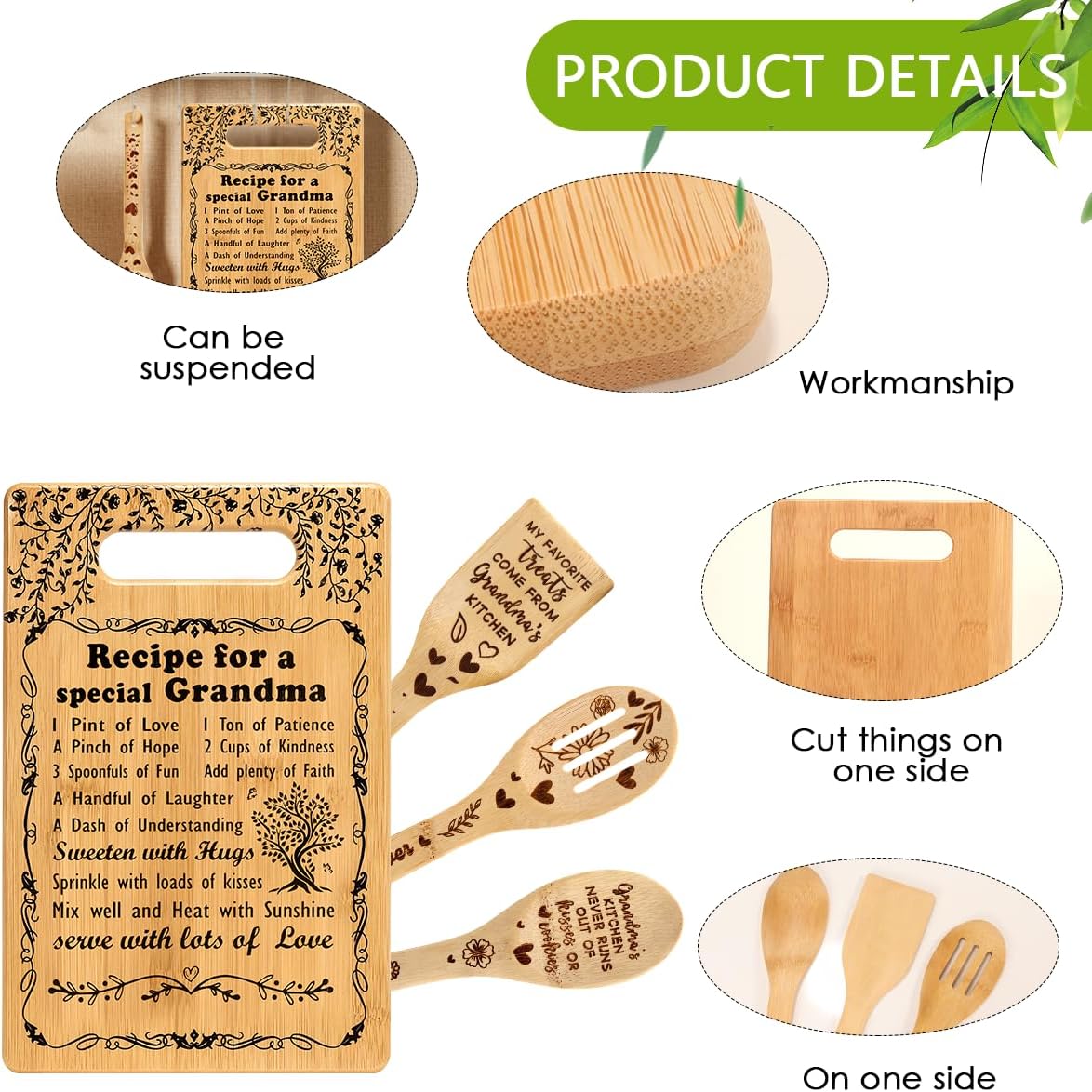 Grandma Christmas Birthday Gifts from Grandchildren Grandkids Nana Gifts Great Grandma Gifts Best Grandma Ever Presents for Grandma for Gigi Mimi Nana Grandmother Cutting Boards for The Kitchen