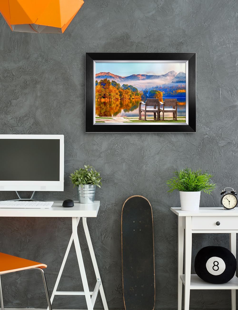 IPIC - Grow Old Together, Personalized Artwork with Names and Date on for Home Decor, Customized Gift for Anniversary,Wedding,Birthday and Holidays. Picture size: 18x12, Framed Size: 21x15