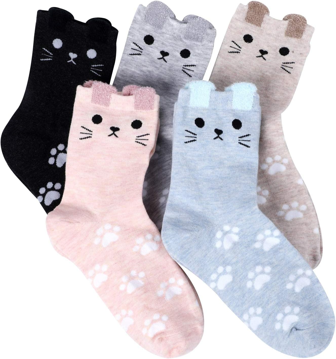 Jeasona Women's Cat Socks Cat Gifts Cute Animal Socks Dog Owl Gifts for Women