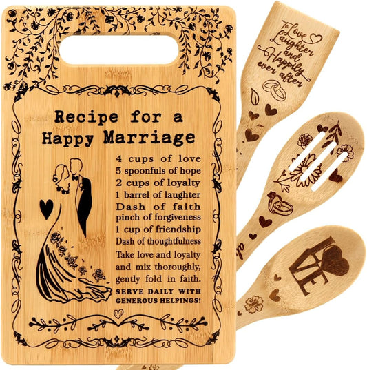 Wedding Gifts for Couples Marriage Cutting Boards Anniversary Newlywed Gift for Friend Inspiring Marriage Gifts Bridal Shower Gifts for Bride Cutting Boards for the Kitchen