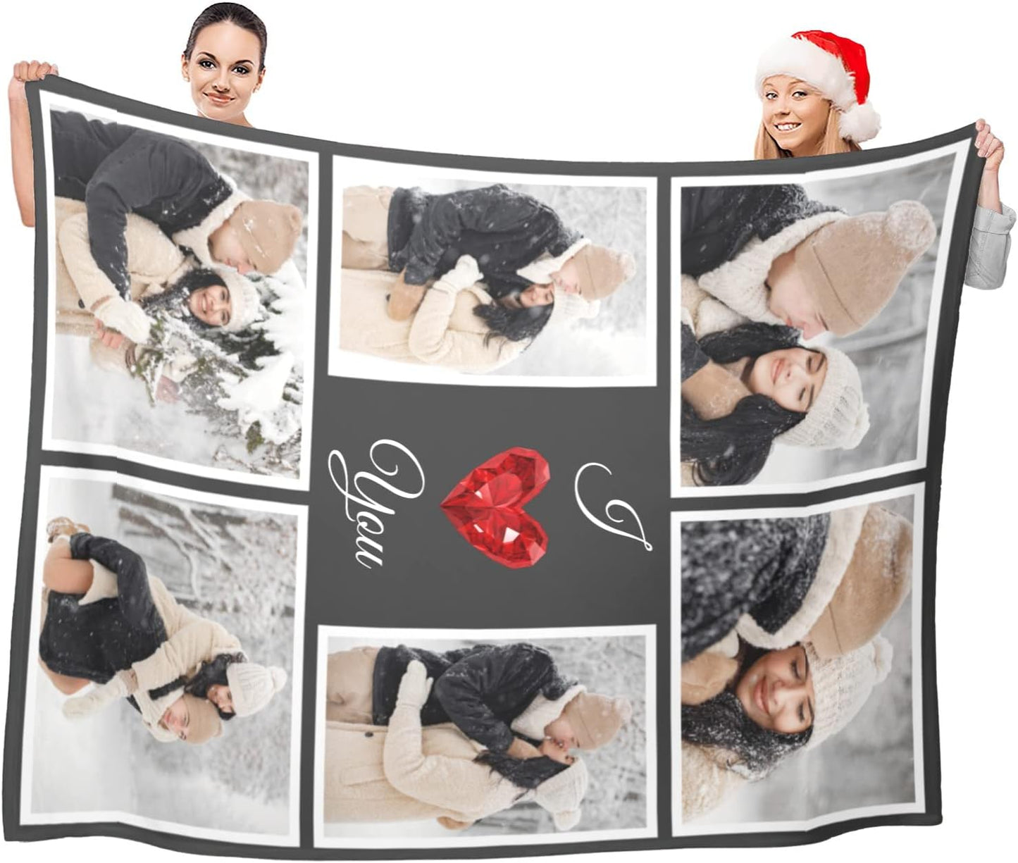 I Love You Gifts for Couples, Custom Blanket with Photos, Personalized Blankets with Pictures, Photo Blankets Using My Own Photos, Personalised Gifts for Christmas