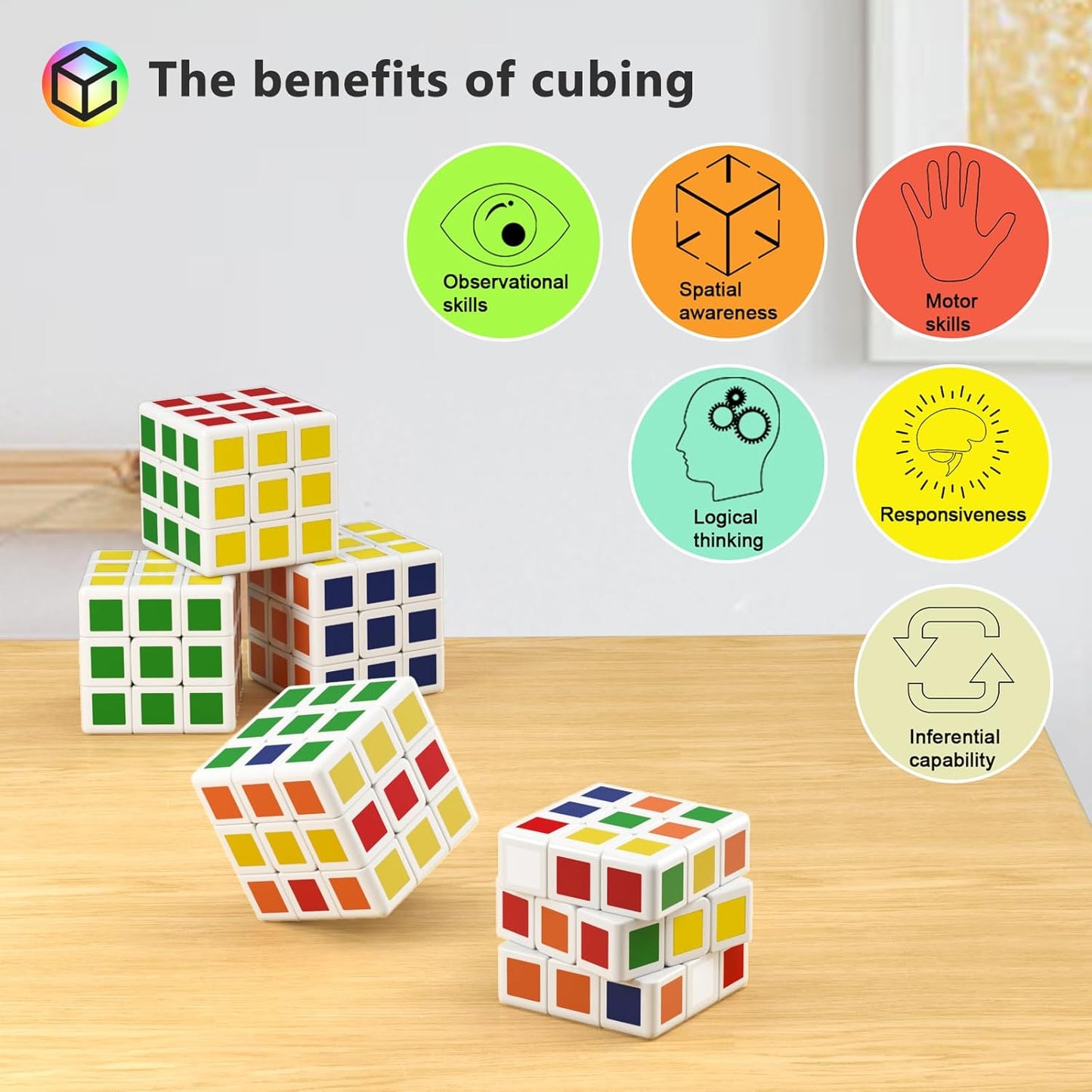 48 Pack Mini Cube Puzzle Party Favors for Kids, 1.18in 3x3x3 Magic Cube Toy for Student School Rewards Classroom Prize Goodie Bag Stuffers, Gift for Birthday Easter Valentines Christmas