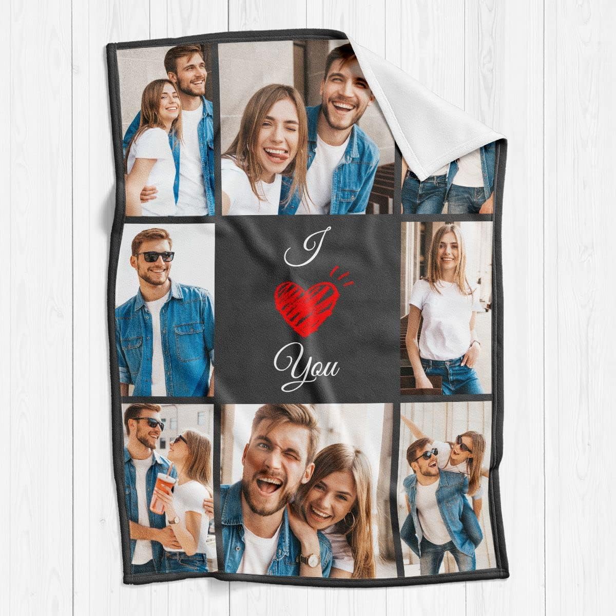 I Love You Gifts for Couple, Personalized Girlfriend, Custom Blanket with Photos, Blankets Pictures, Photo Using My Own Personalised Christmas