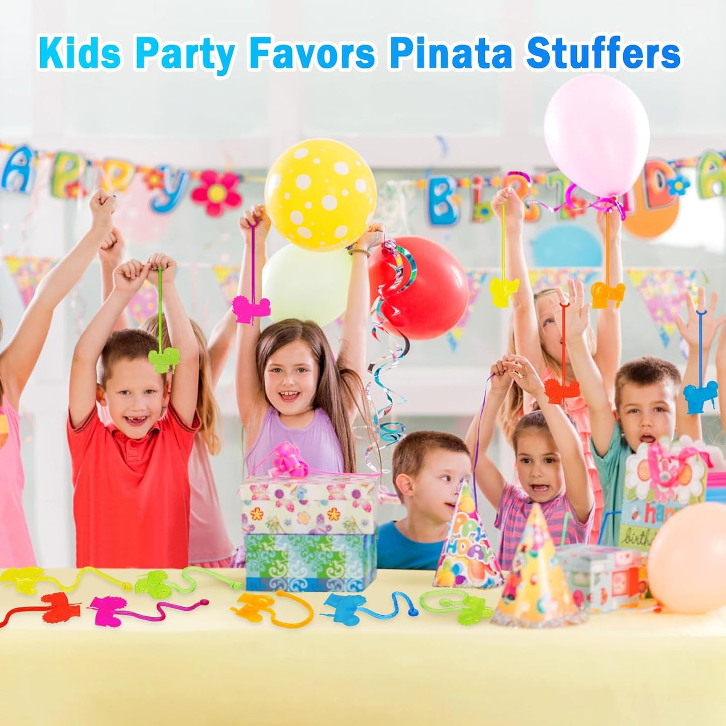 Sticky Hands Bulk 36 PCS Tractor Car Party Favors for Kids Tractors Shape Stretchy Sticky Hand Toy Goodie Bag Stuffers Fillers Treasure Box Toys for Classroom Prizes Carnival Birthday Party Supplies