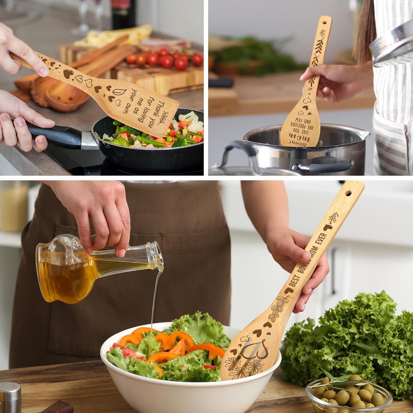 Great Gifts for Bonus Mom from Daughter Son Dad Best Bonus Mom Ever Gifts Christmas Birthday Gifts for Bonus Mom Bonus Mother New Mom Stepmom to My Mom Cutting Boards