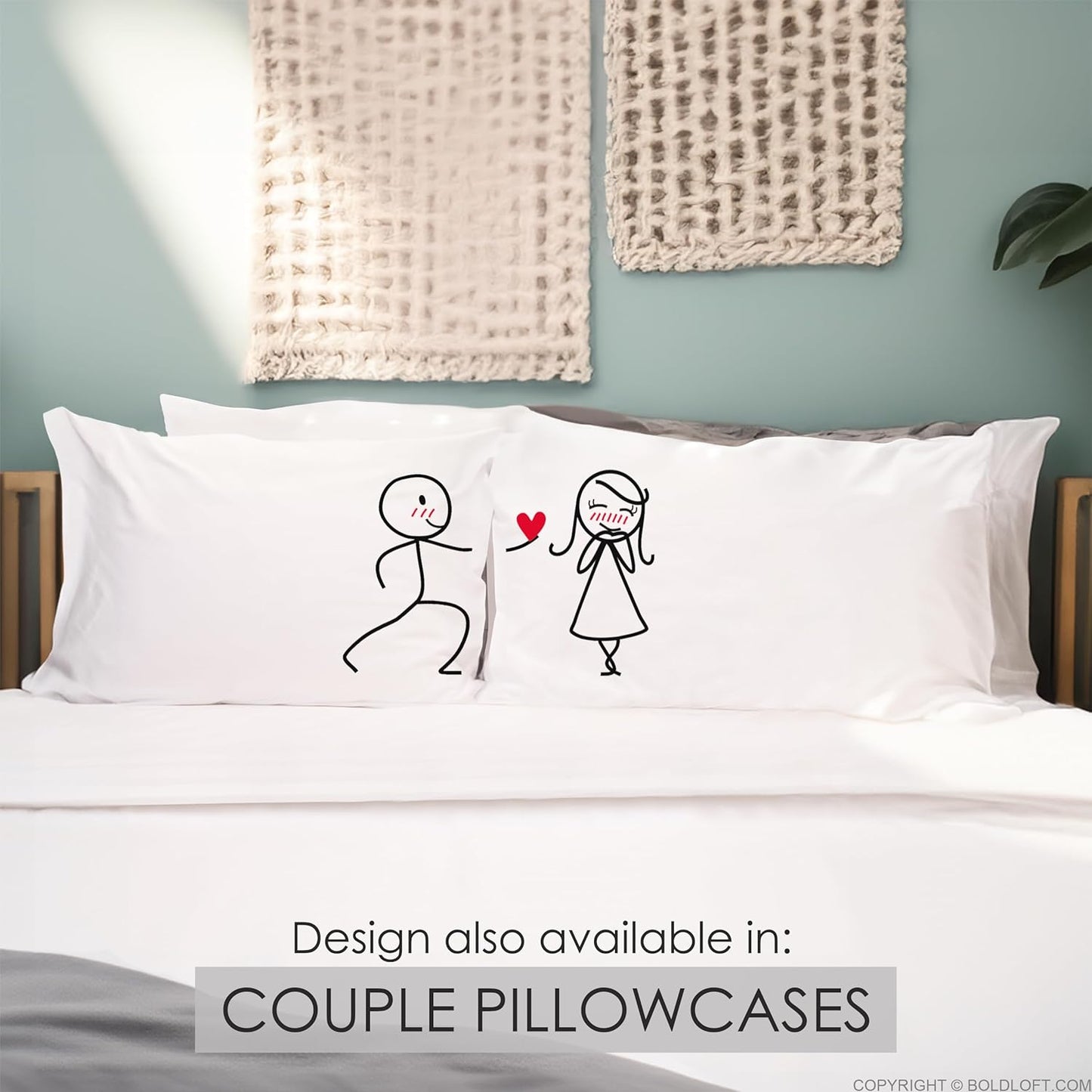 BOLDLOFT My Heart Belongs to You Body Pillow Cover-Cute Body Pillow Cover,2 Year, Valentine’s Day Gifts,Birthday Gifts for Her,Romantic Gifts for Her
