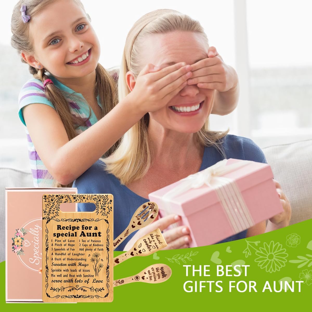 Aunt Gifts Best Aunt Ever Gifts Aunt Gifts from Niece and Nephew Announcement Promoted to Aunt Gifts Birthday Christmas Gifts for New Aunt Aunty Aunties Tia Titi Aunt Cutting Boards for the Kitchen