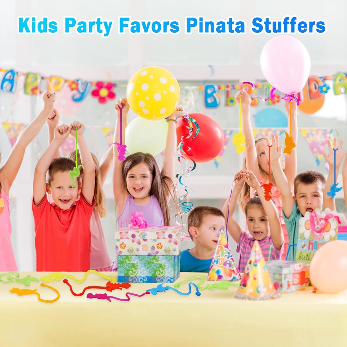 Dinosaur Sticky Hands Bulk 36 PCS Dinosaur Party Favors for Kids Stretchy Dino Sticky Hand Toy Goodie Bag Stuffers Fillers Treasure Box Toys for Classroom Prizes Carnival Birthday Party Supplies Gifts