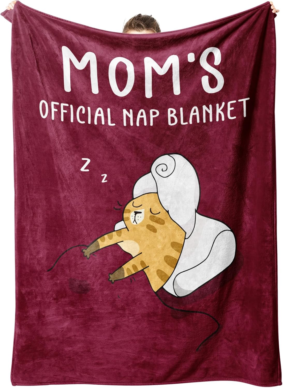 SteadStyle Mom Gifts from Daughter or Son, Mom Birthday Gifts Blanket, Mother Presents for Christmas, Mothers Day, Valentine's Day, Fluffy Blanket for Mommy, 60'' x 50'' (Burgundy)