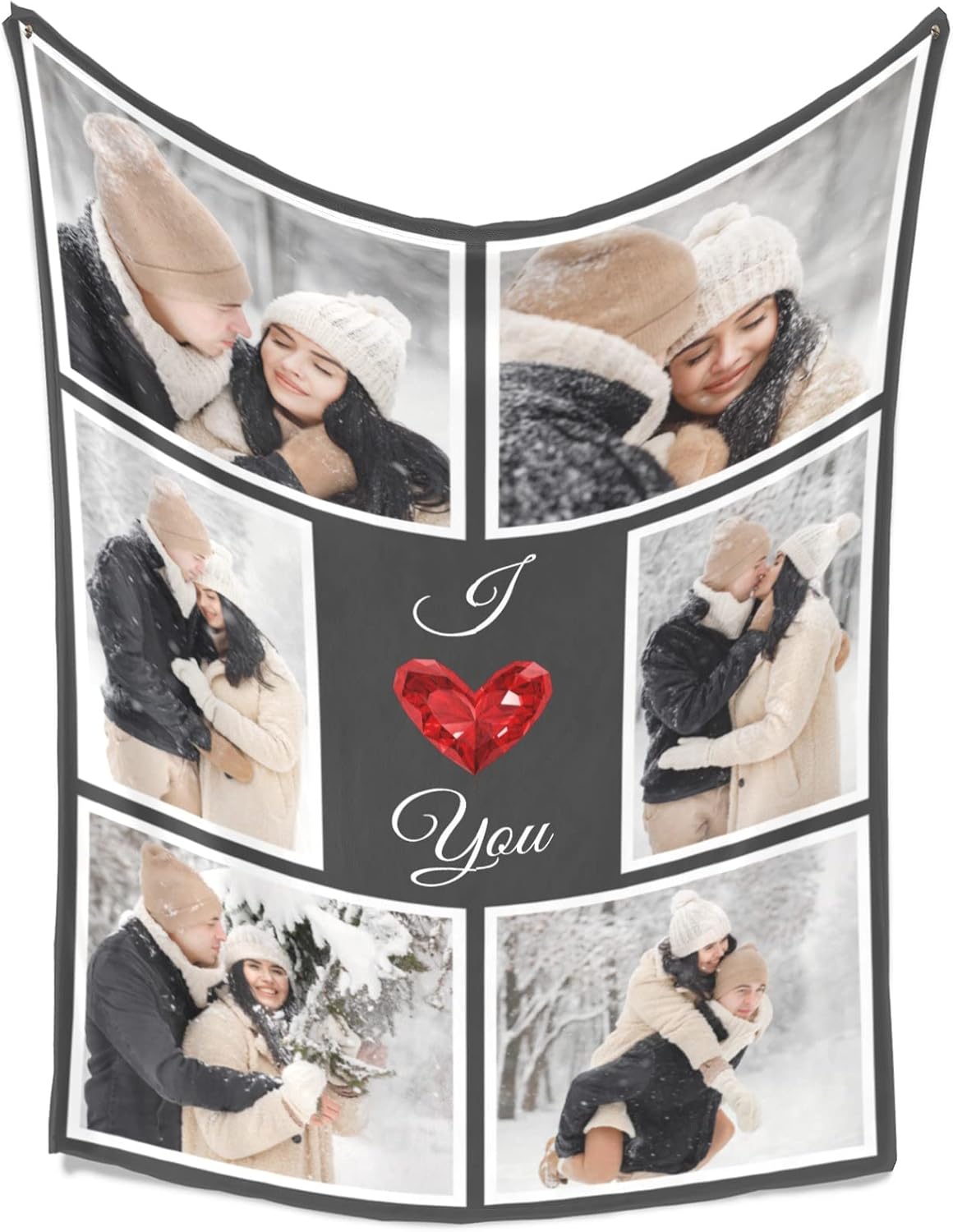 I Love You Gifts for Couples, Custom Blanket with Photos, Personalized Blankets with Pictures, Photo Blankets Using My Own Photos, Personalised Gifts for Christmas