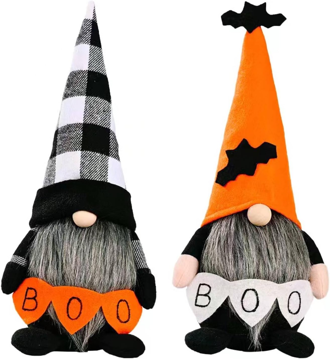 Halloween Gnomes Plush Decor, Witch Scandinavian Tomte Nisse Gnome Swedish Table Decorations, Handmade Plush Elf Dwarf for Home Stuffed Gnomes Gifts for Women, Black