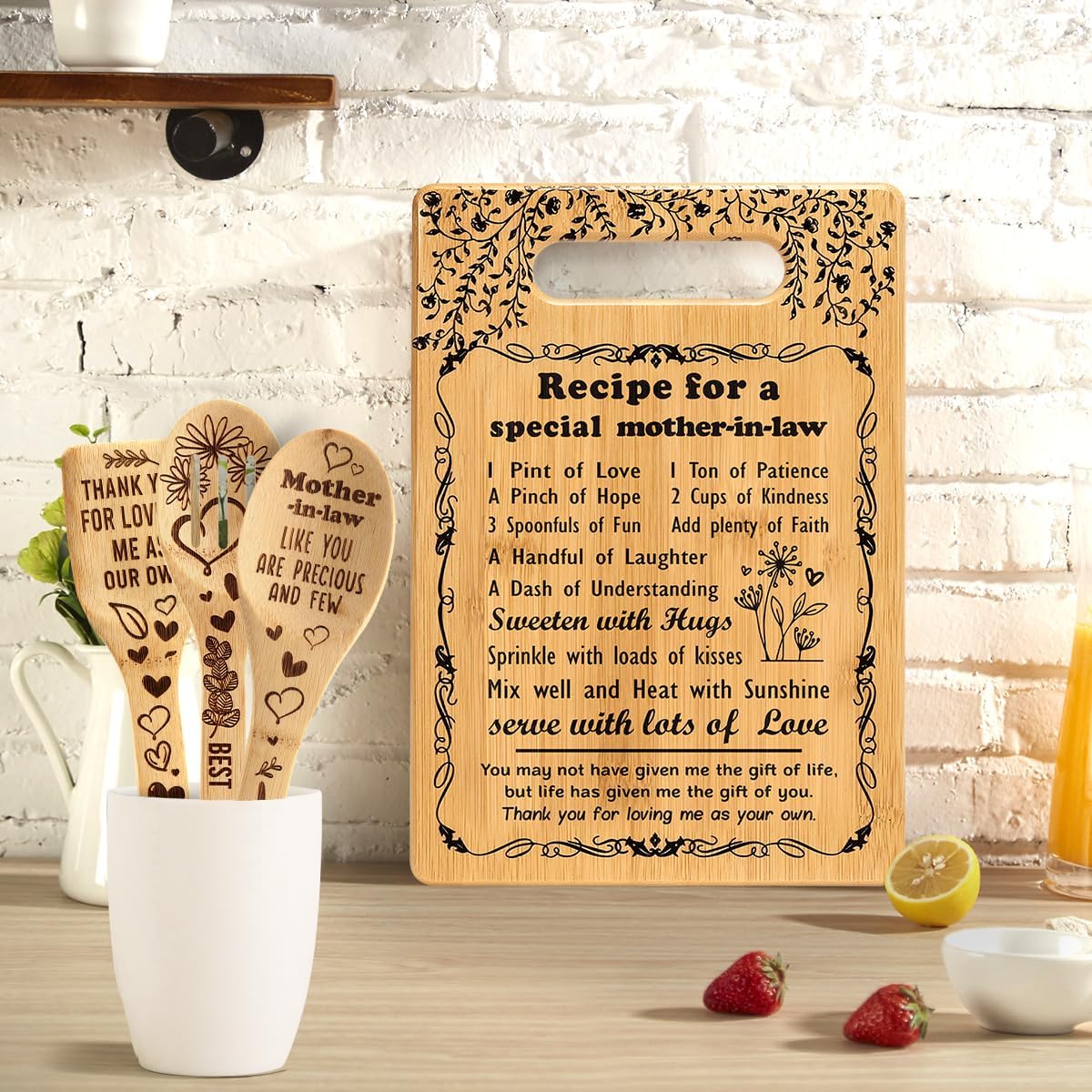 Great Gifts for Mother in law Mother of the Bride Groom Gifts from Daughter Son in Law Best Mother in Law Birthday Christmas Wedding Gift to My Mother in law Cutting Boards Set