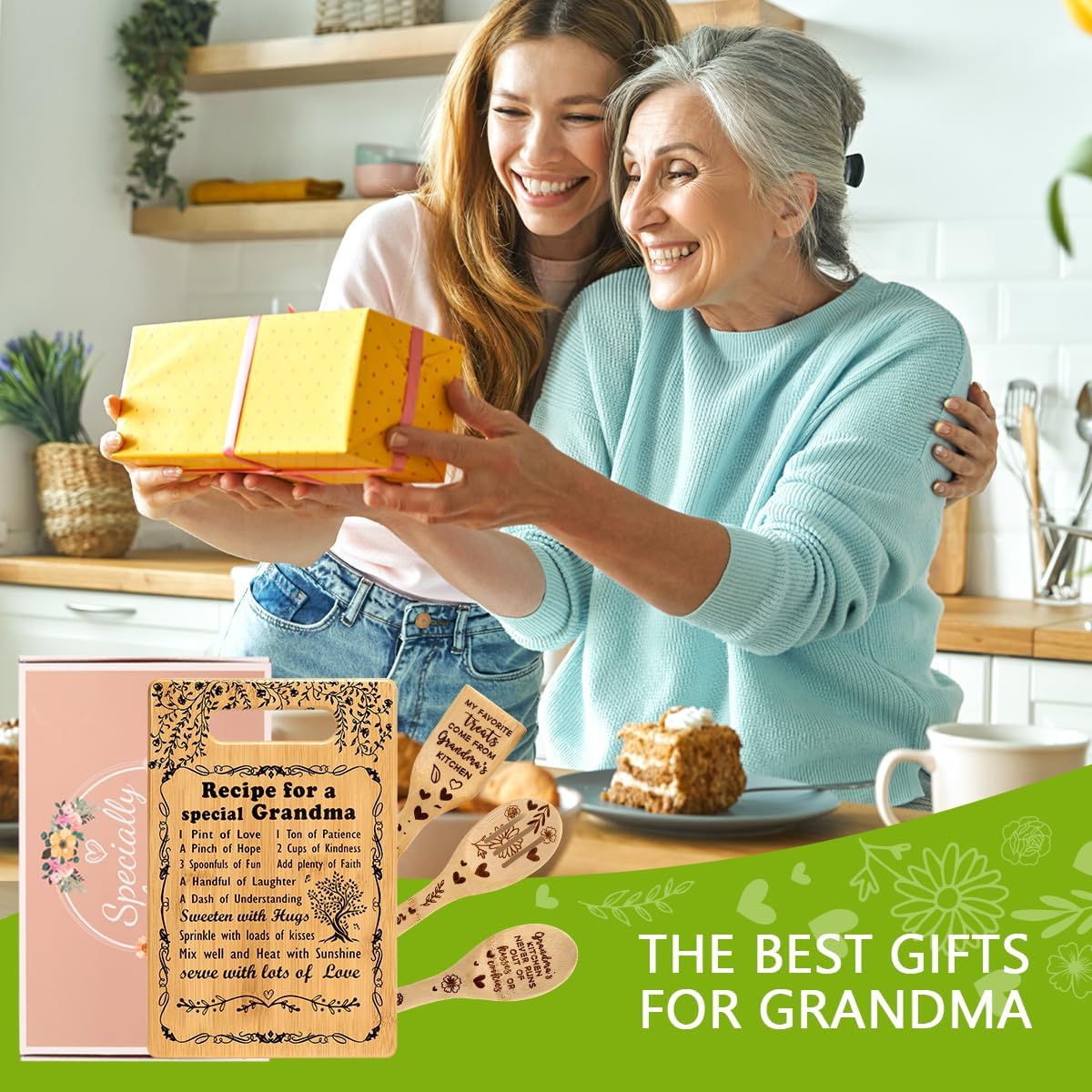 Grandma Christmas Birthday Gifts from Grandchildren Grandkids Nana Gifts Great Grandma Gifts Best Grandma Ever Presents for Grandma for Gigi Mimi Nana Grandmother Cutting Boards for The Kitchen