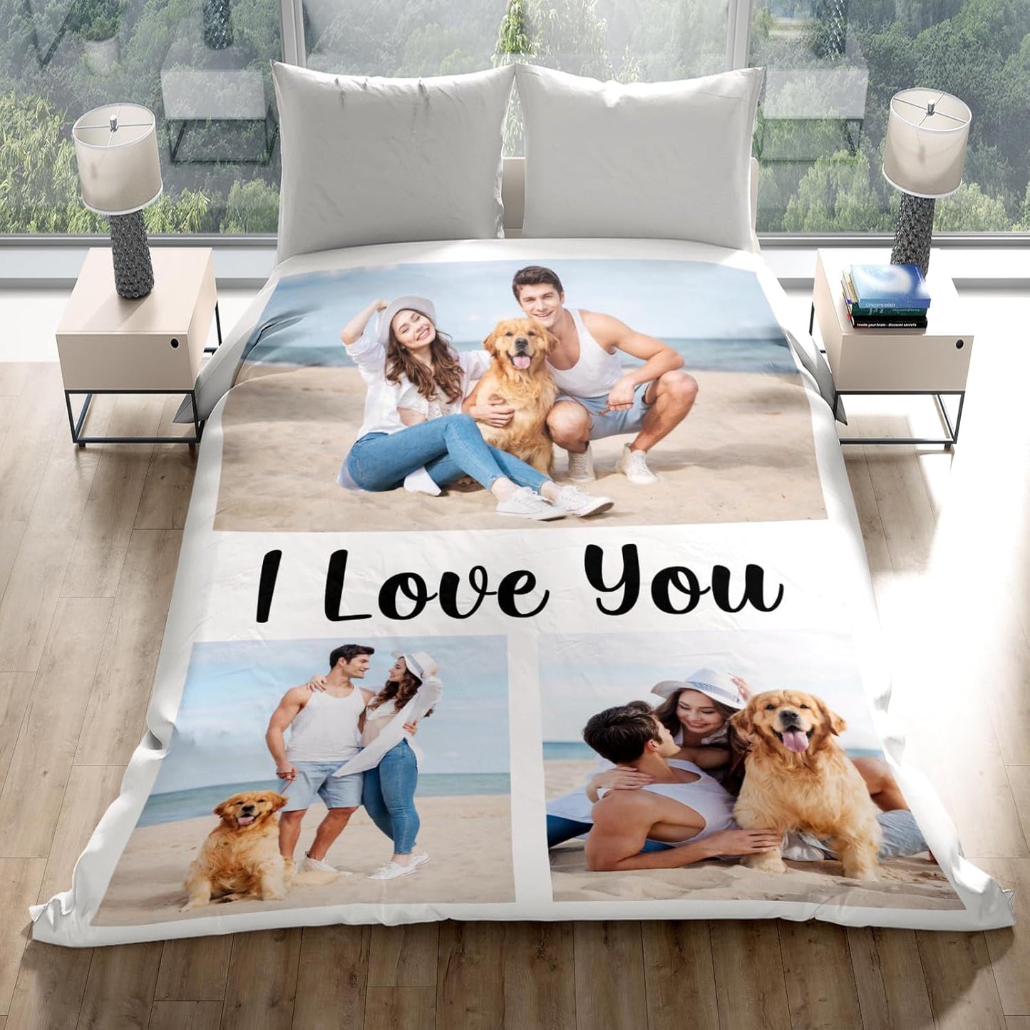 Personalized Photo Blankets, Customized Blankets with Pictures, Fleece Throw Blanket, 30x40 inches, Lightweight, Durable, Machine Wash, Unisex, Christmas Theme