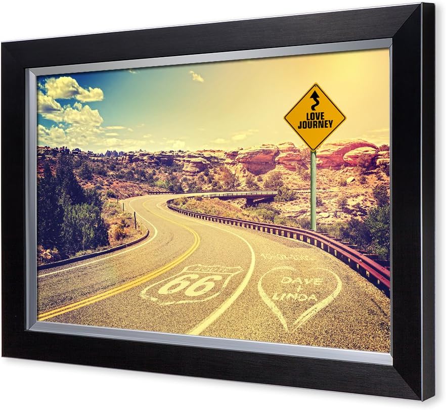 IPIC - Love Journey Personalized Framed Artwork for Romantic Anniversary and Wedding gifts; Picture size: 24x16, Framed Size: 27x19
