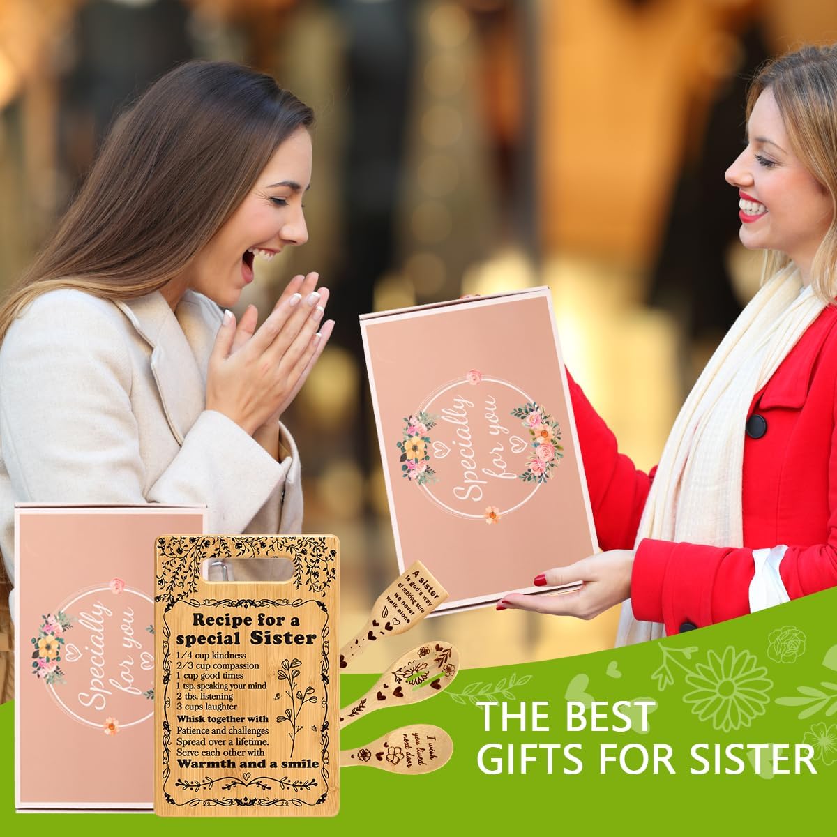Sister Birthday Gifts Sister Gifts from Sister Christmas Gifts for Sister Best Friendship Gifts for Bestie BFF Best Friend Soul Sister To My Sister Cutting Boards for the Kitchen