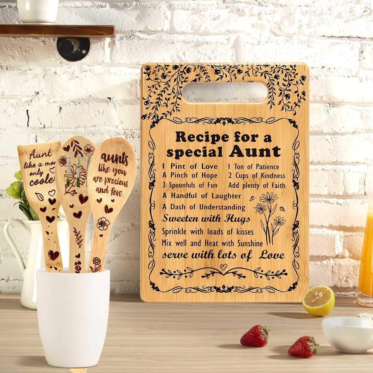 Aunt Gifts Best Aunt Ever Gifts Aunt Gifts from Niece and Nephew Announcement Promoted to Aunt Gifts Birthday Christmas Gifts for New Aunt Aunty Aunties Tia Titi Aunt Cutting Boards for the Kitchen