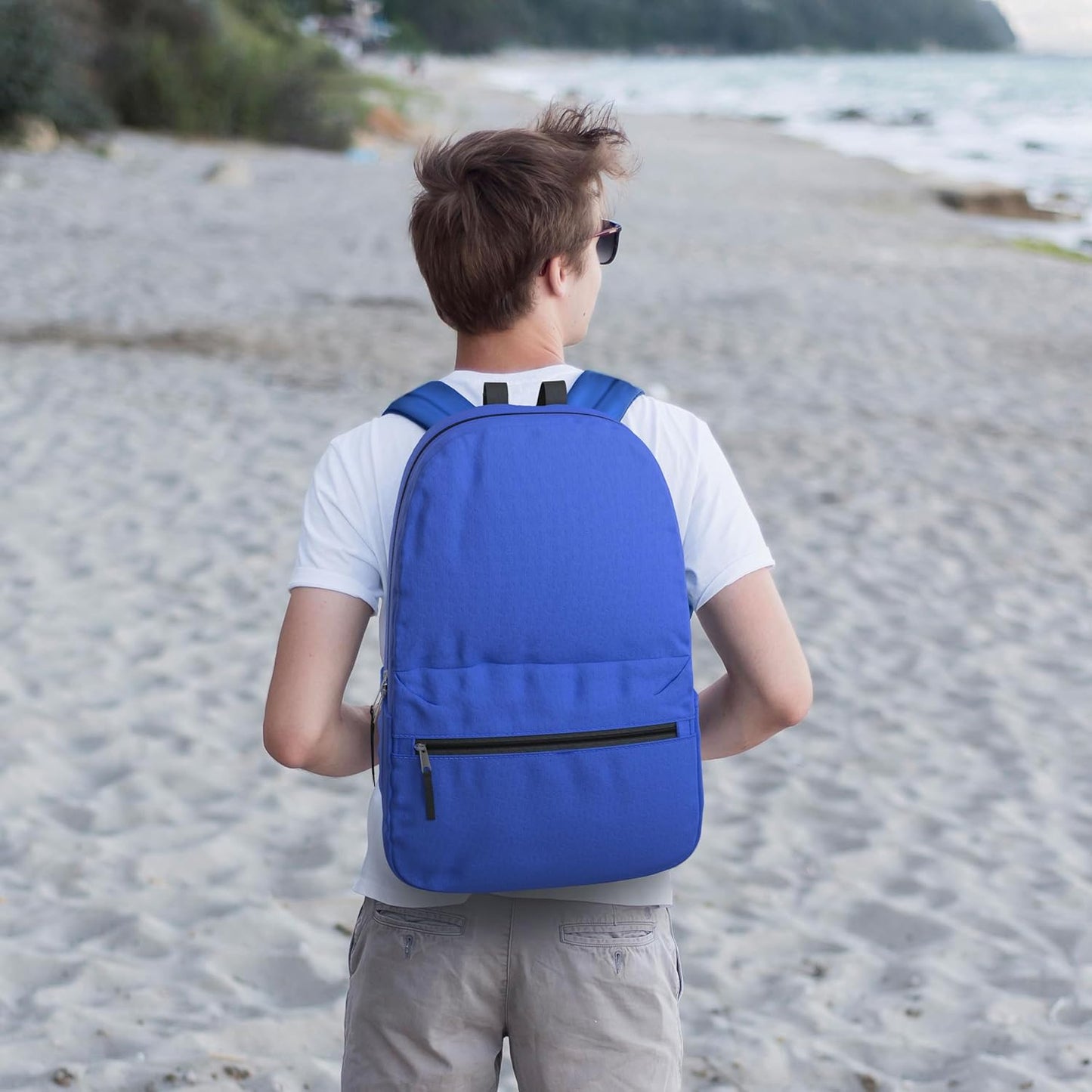 10 Pack Bulk Backpacks, Wholesale 17-Inch Lightweight Bookbags for Kids, Adults, School, Classroom, Travel, Gym Supplies with 1 Large, 1 Small Pocket, Perfect for Events, Corporate Bundles, Mix