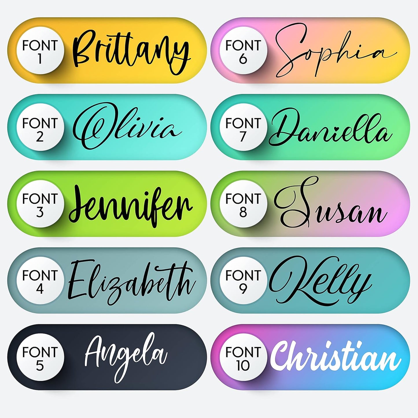 Set of 4, Personalized Skinny Tumbler with Lid & Straw, 20 Oz with Custom Text, 21 Color Styles, 10 Fonts - Best Friend Birthday Gifts for Women, Summer Gifts for Women