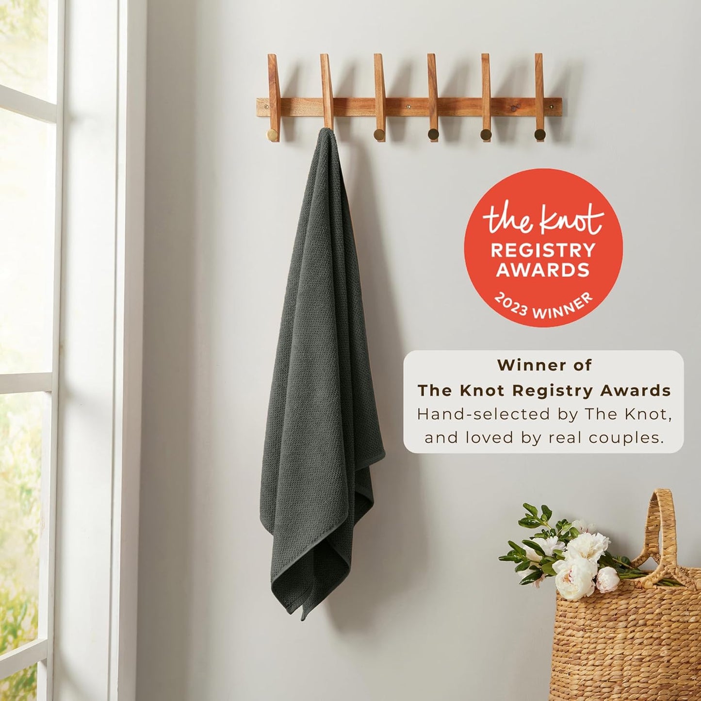 Dark Grey Washcloth- 100% Cotton 12-Pack 13x13 Wash Cloth - Absorbent, Quick-Drying, Durable Face Towels for Bathroom Decor - Low-Twist, Two-Ply Fibers (Midnight)