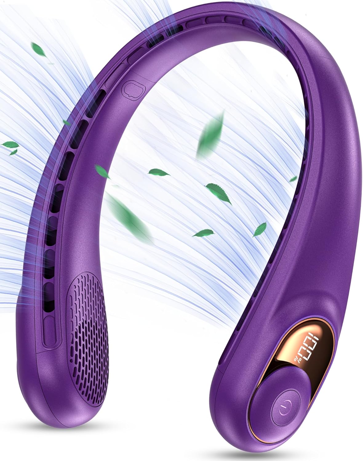 KIDEE Neck Fan, Neck Fans Portable Rechargeable, Upgraded Cooling Air Volume, Ultra Quiet, 4000 mAh Battery Operated, Long Use Time, 3 Speeds Adjustable Personal Hand Free Fan