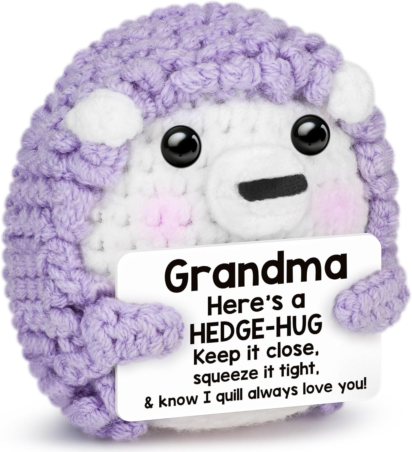 Grandma Birthday Gifts from Granddaughter Grandson Grandkids, I Love You Gifts for Nana Mimi Grammy Abuela Gigi Granny Nanny, Retirement Gifts Ideas for Grandmother, Handmade Crochet Hedgehog Presents