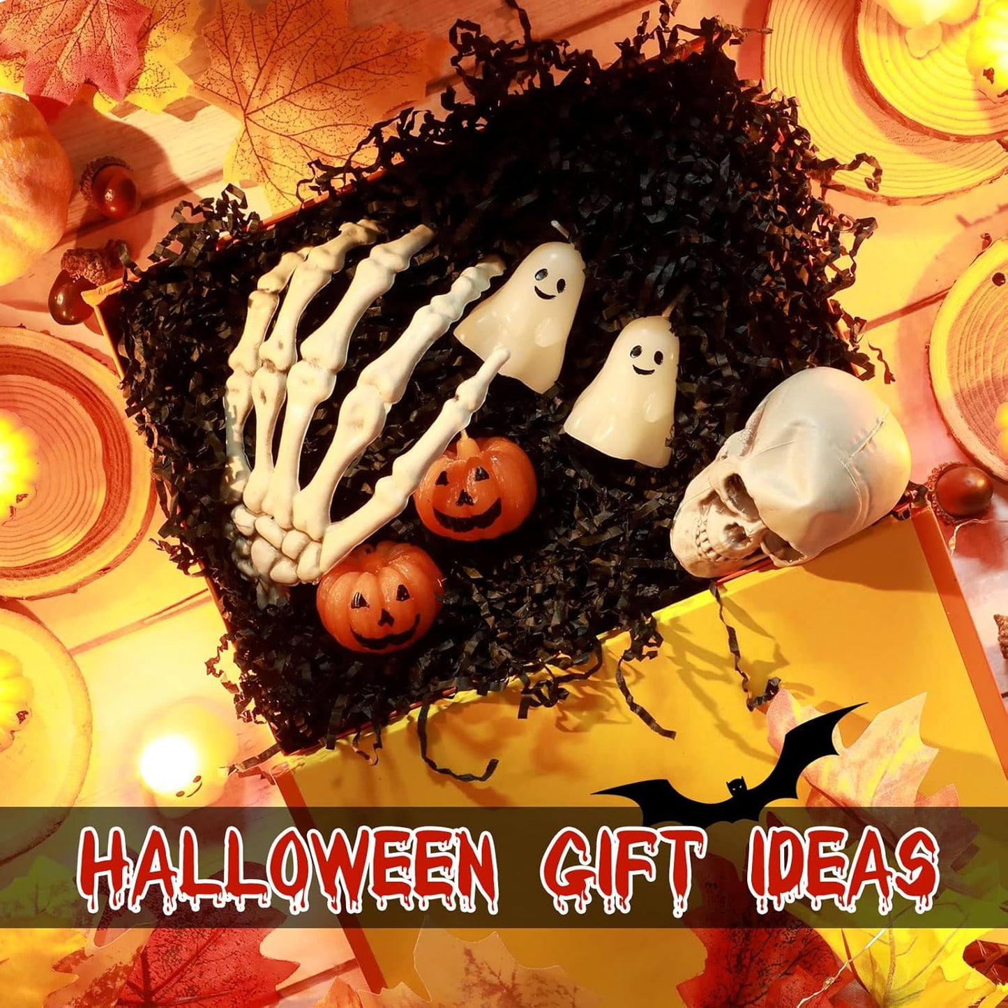 Nuanchu 12 Pcs Halloween Ghost Pumpkin Candle Fun Scented Thanksgiving Halloween Handmade Wax Fall Candles and Pumpkin Decor for Home(White, Orange,Ghost, Pumpkin)
