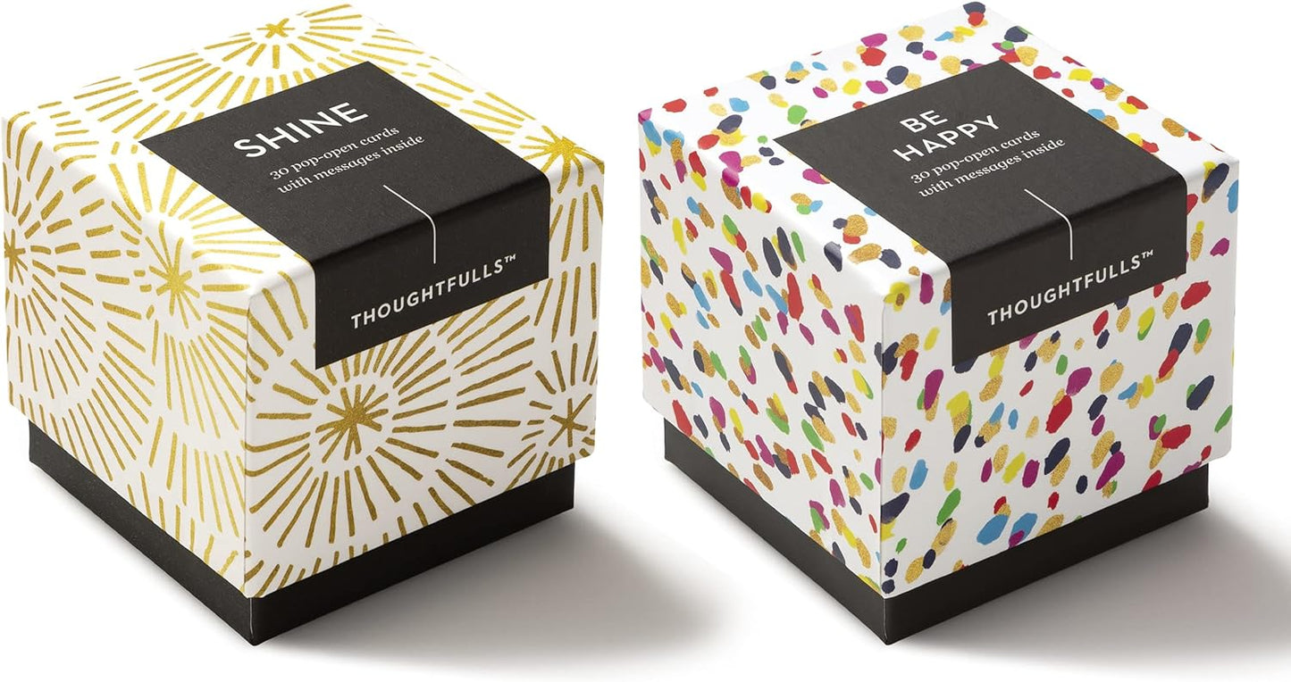 Compendium ThoughtFulls Pop-Open Cards — 2-Pack of Shine, Be Happy — 60 Pop-Open Cards, Each with a Different Message Inside