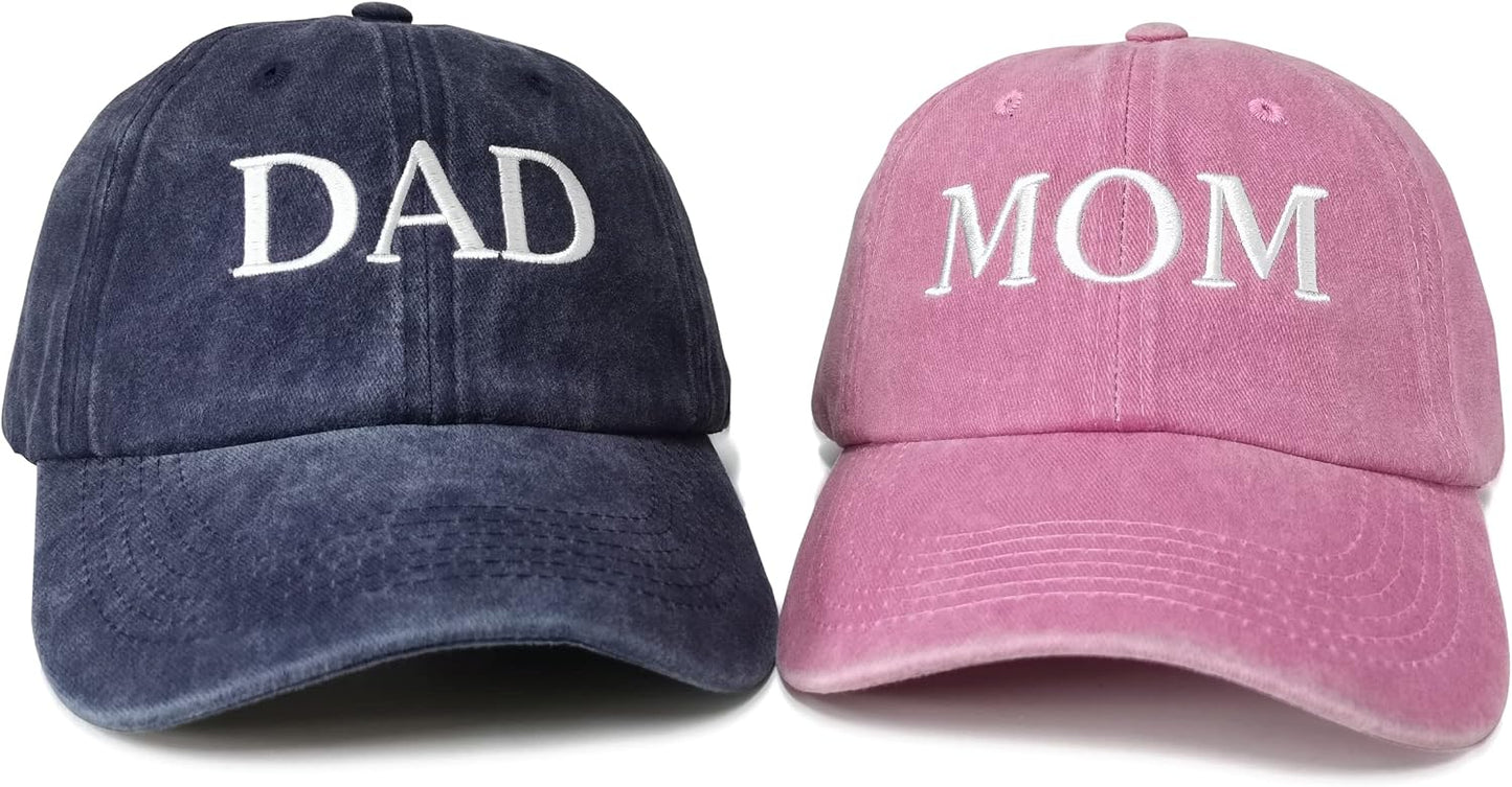 Hepandy Mr Mrs Mom Dad Captain First Mate Mama and Mini Baseball Hats