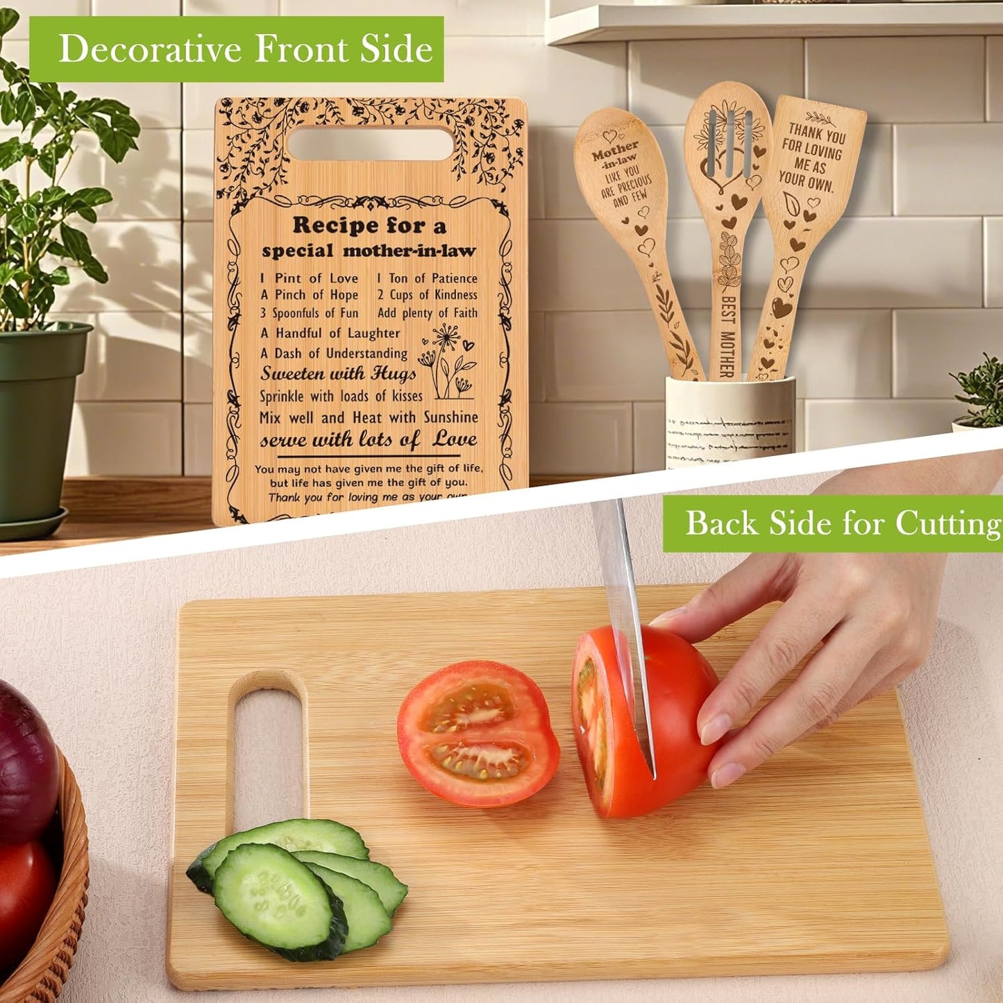 Great Gifts for Mother in law Mother of the Bride Groom Gifts from Daughter Son in Law Best Mother in Law Birthday Christmas Wedding Gift to My Mother in law Cutting Boards Set