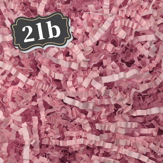 ZEBMOON 2 LB Pink Crinkle Cut Paper Shred Filler Great for Gift Wrapping, Basket Filling, Birthday, Wedding, Halloween, Thanksgiving, Christmas Day, New Year Party Decorations Filling Supplies