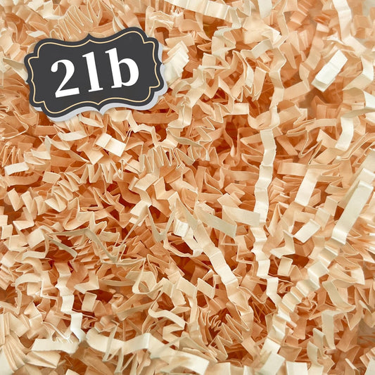 ZEBMOON 2 LB Champagne Crinkle Cut Paper Shred Filler Great for Gift Wrapping, Basket Filling, Birthday, Wedding, Halloween, Thanksgiving, Christmas Day, New Year Party Decorations Filling Supplies