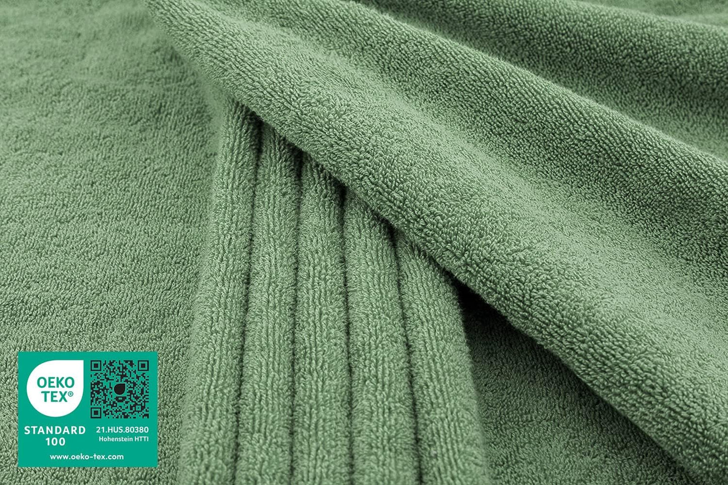 American Soft Linen Oversized Bath Sheet 40x80 Extra Large for Bathroom, 600 GSM 100% Cotton Turkish Jumbo Bathsheet Towels for Adults, Sage Green Bath Sheet