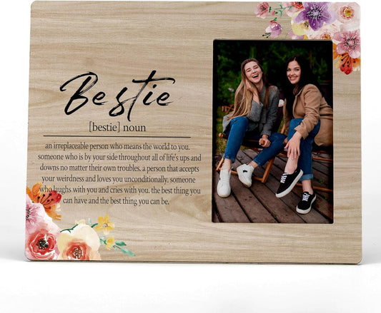 FONDCANYON Bestie Definition Picture Photo Frame Bestie Bff BestFriend Picture Frames, Best Friend Friendship Gifts For Men Women Friends Birthday Christmas Girls (4x6 Inch Photo) (Color-2)