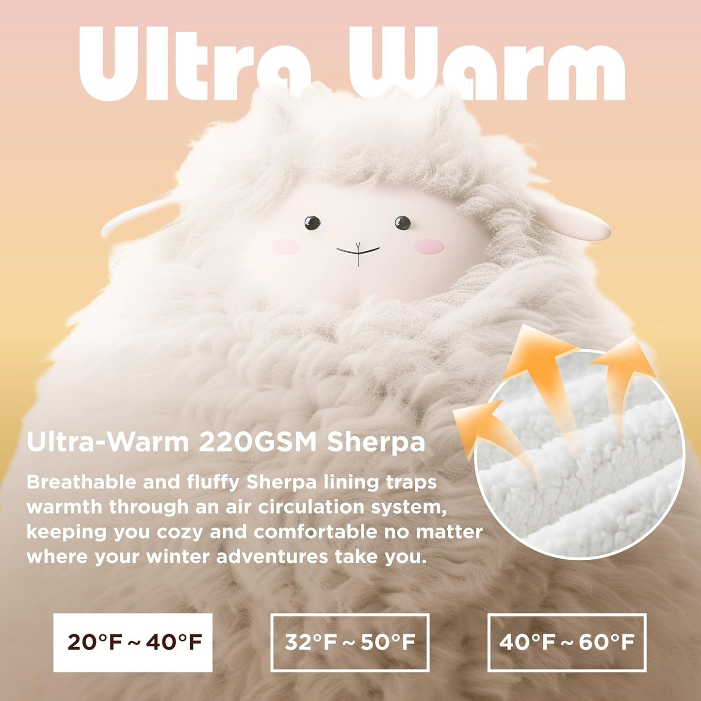 Bedsure Blanket Hoodie, Wearable Blanket for Adults & Kids as Gifts for Women Men, Birthday Gifts for Women Mom Girl Sherpa Oversized Hoodie, Mellow Rose, Kids
