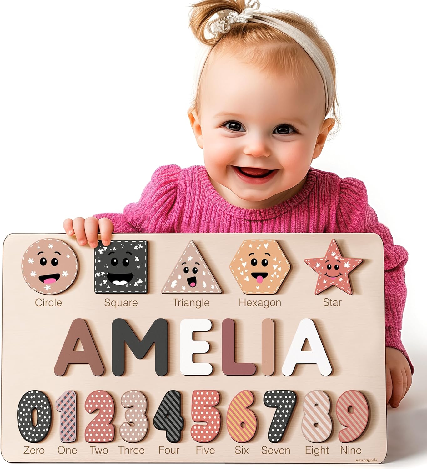 Custom Wooden Name Puzzle, Toddler Toys, Baby Girl Gifts, Gift for Kids, 1st Birthday Gift, Unique New Baby Gift, Wooden Puzzle