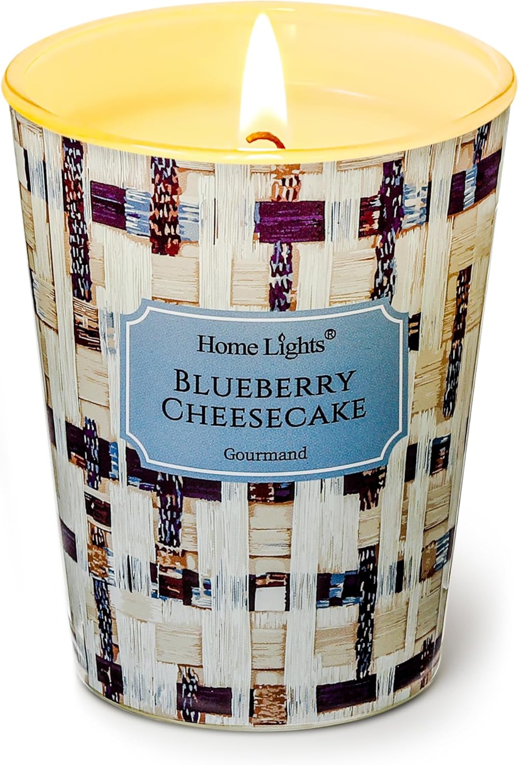 HomeLights Scented Candles for Women & Men, 6.7oz Candle Jars Aromatherapy Single Wick Candle, Ideal for Rustic Modern Home Decor and Gifts, Blueberry Cheesecake